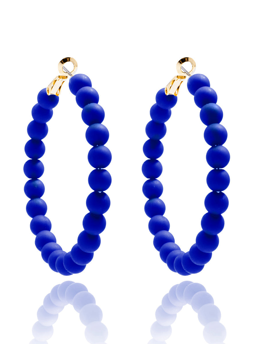 Lola Beaded Hoop Earring by ZENZII