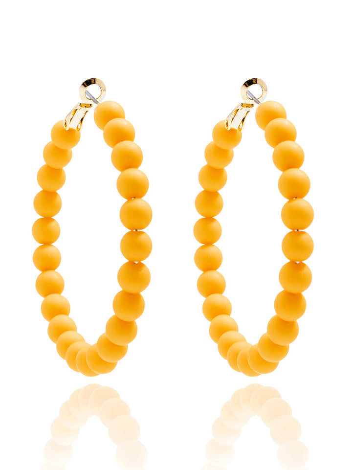 Lola Beaded Hoop Earring by ZENZII