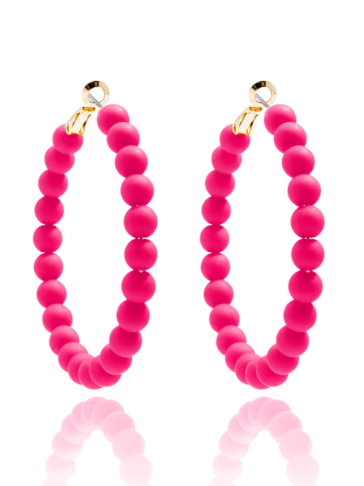 Lola Beaded Hoop Earring by ZENZII