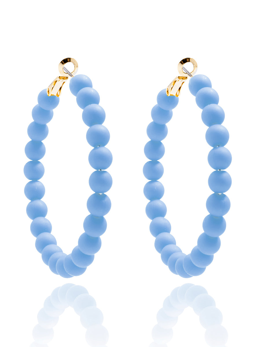 Lola Beaded Hoop Earring by ZENZII