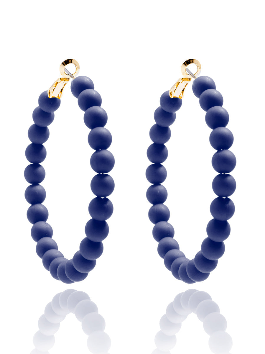 Lola Beaded Hoop Earring by ZENZII