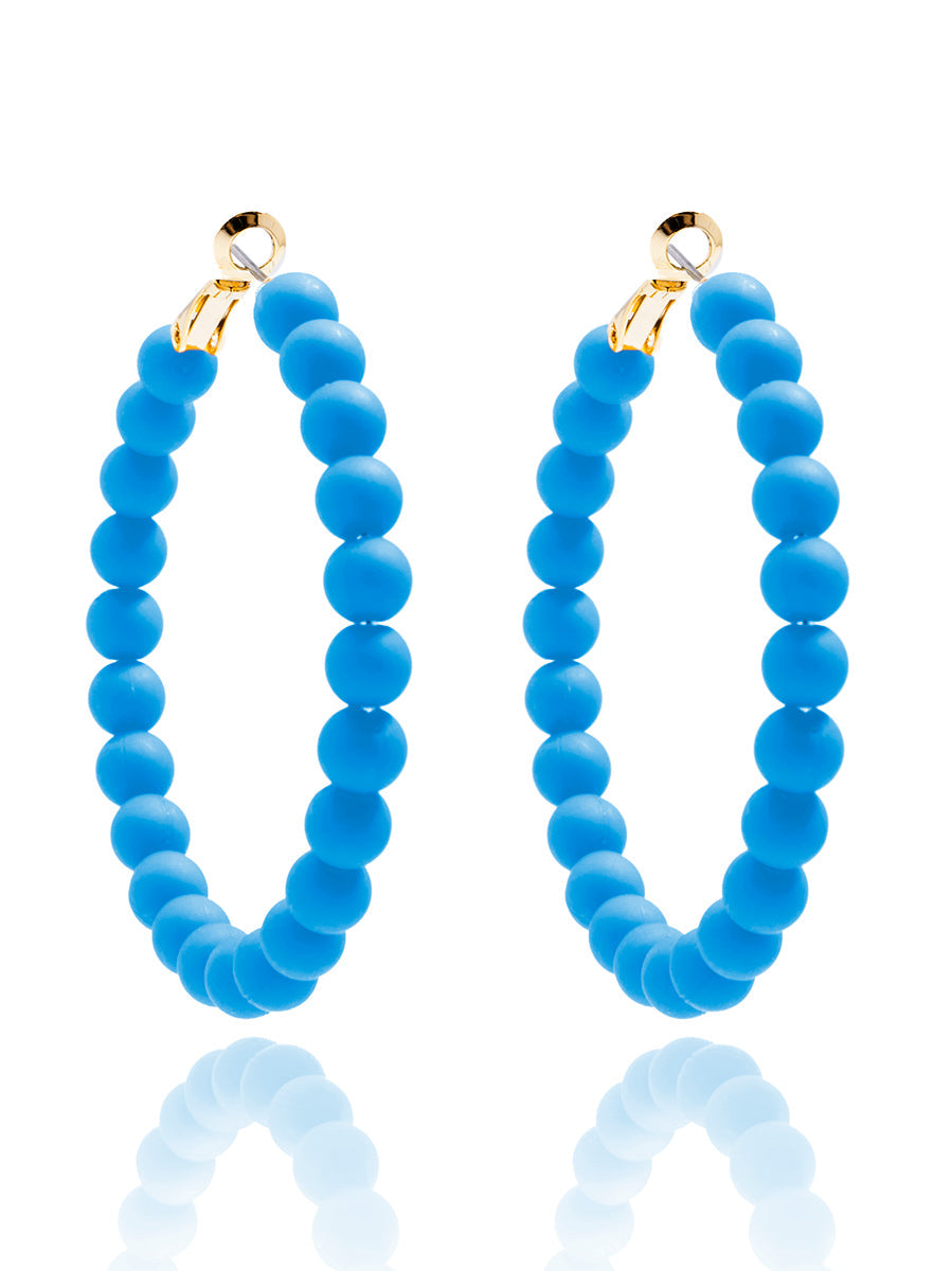 Lola Beaded Hoop Earring by ZENZII