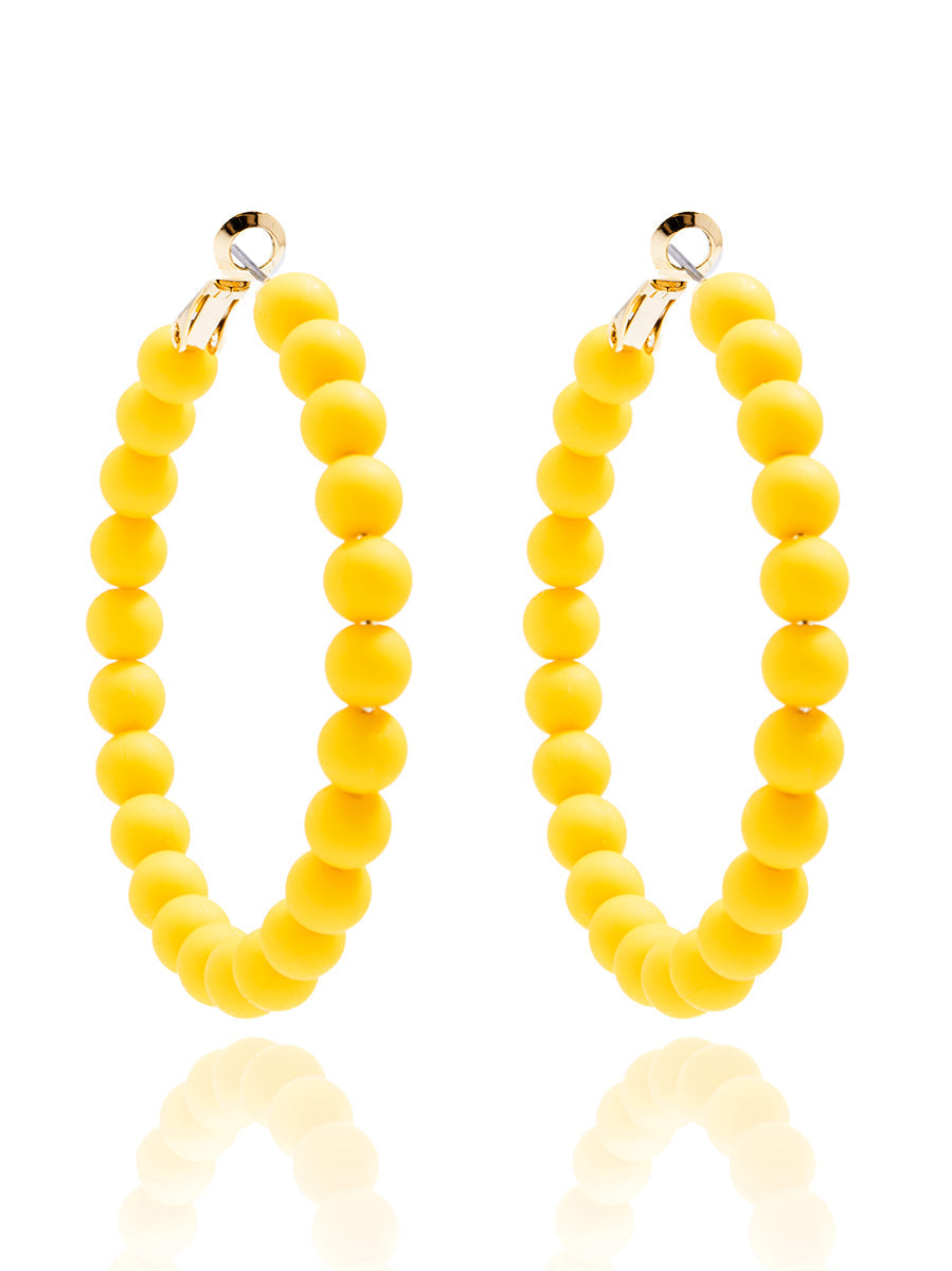 Lola Beaded Hoop Earring by ZENZII