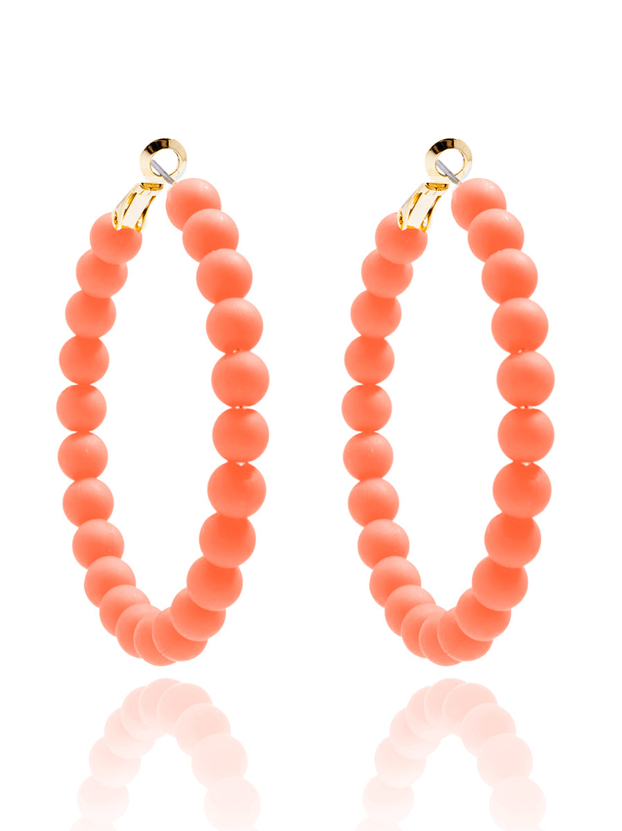 Lola Beaded Hoop Earring by ZENZII