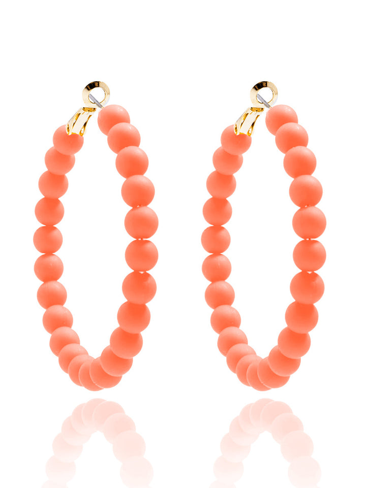 Lola Beaded Hoop Earring by ZENZII