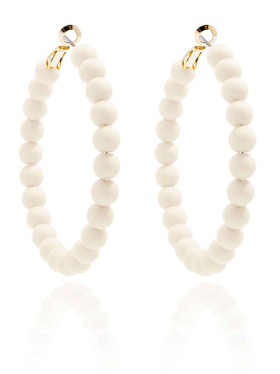 Lola Beaded Hoop Earring by ZENZII