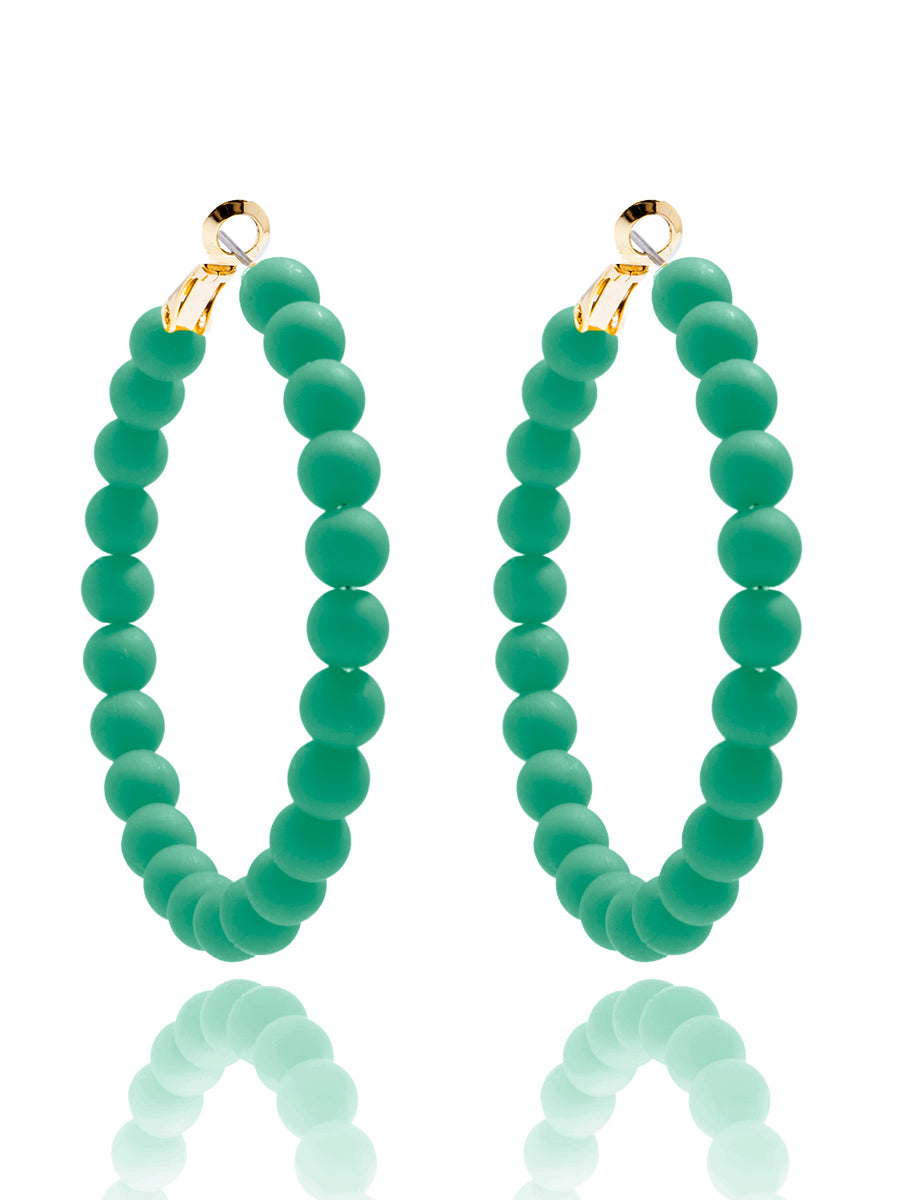 Lola Beaded Hoop Earring by ZENZII