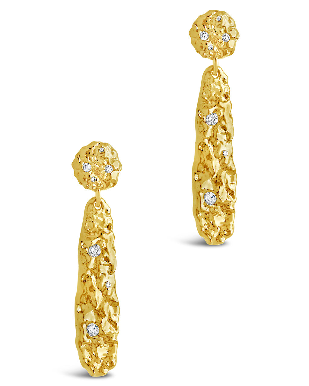 Alina CZ Textured Drop Earrings by Sterling Forever