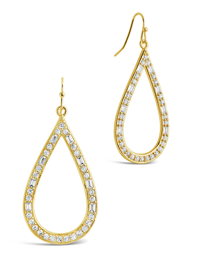 Evangeline CZ Teardrop Hoop Earrings by Sterling Forever