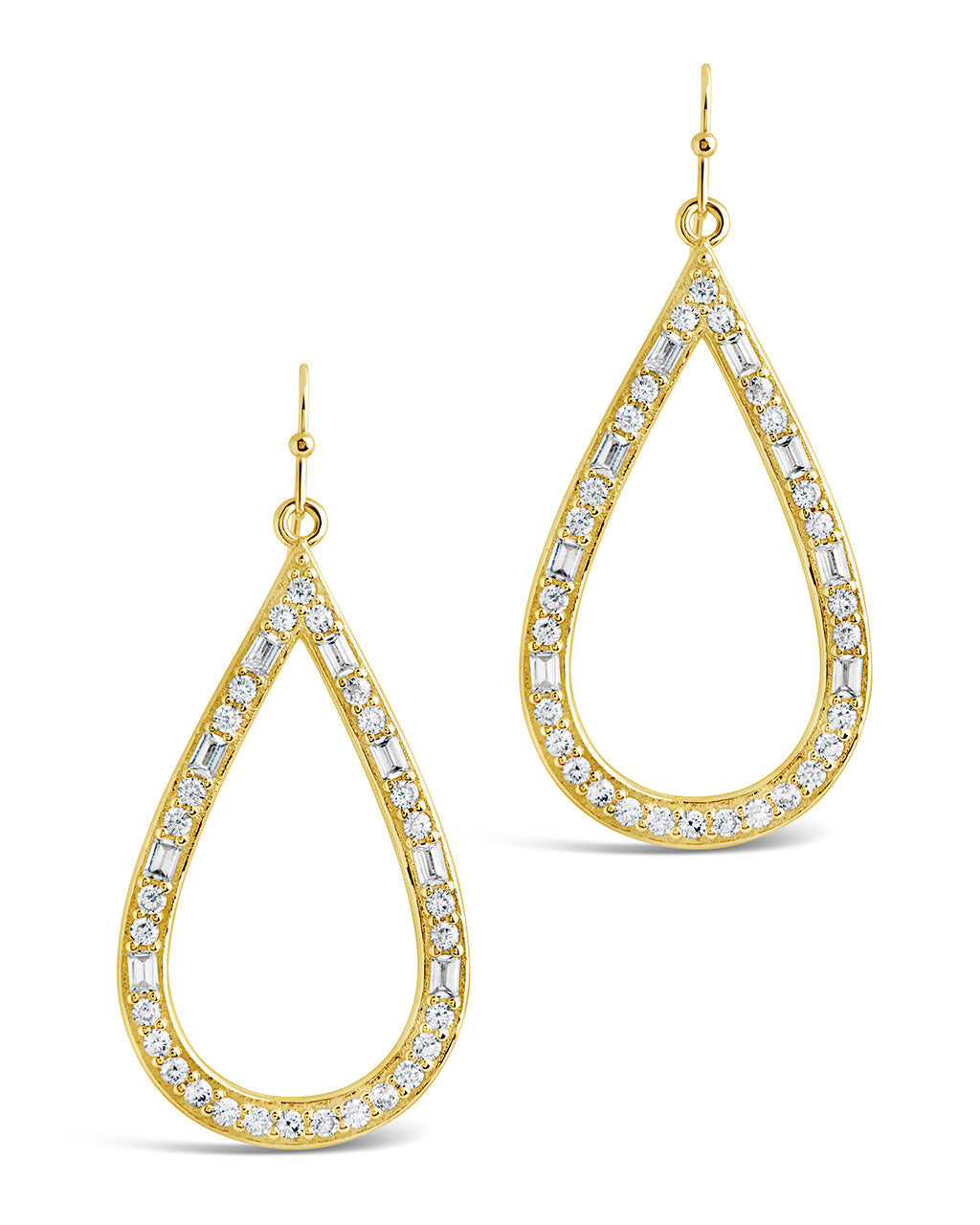 Evangeline CZ Teardrop Hoop Earrings by Sterling Forever