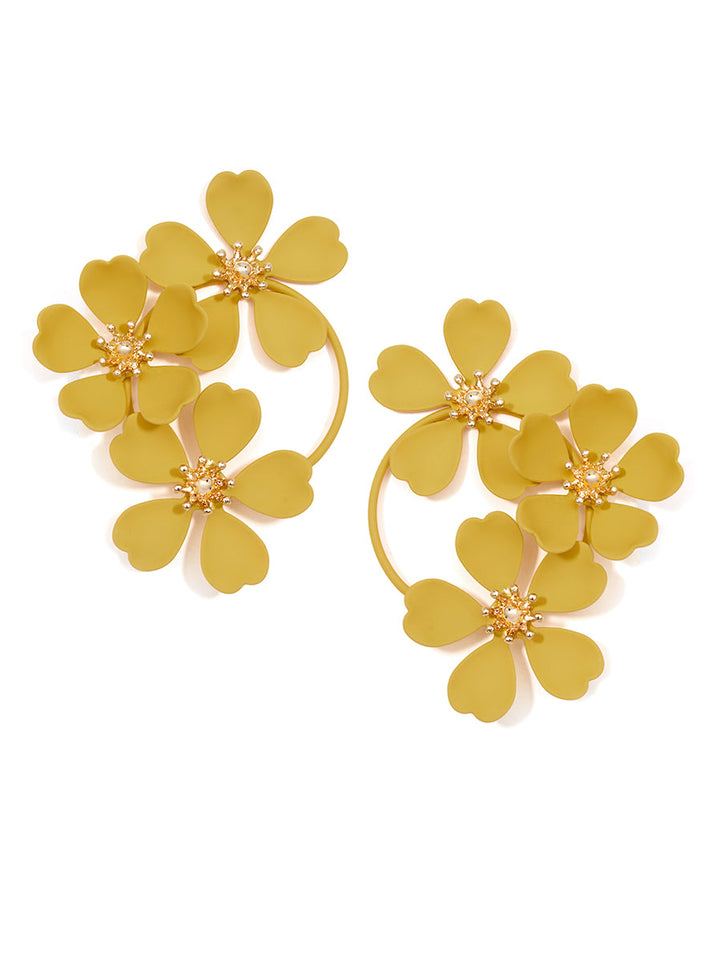 Daisy Drop Hoop Earring by ZENZII