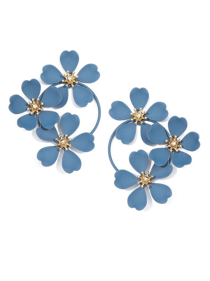 Daisy Drop Hoop Earring by ZENZII