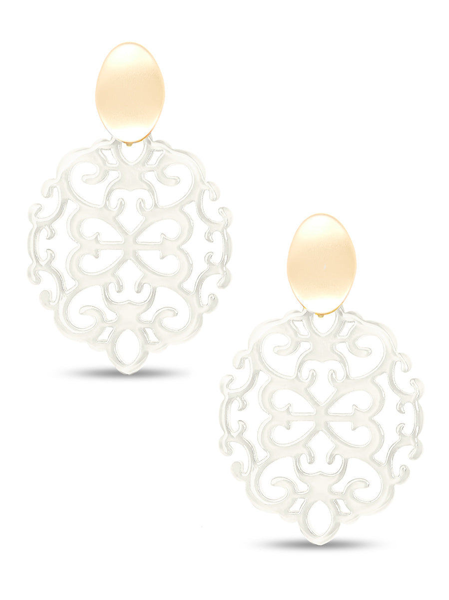 Mia Damask Drop Earring by ZENZII