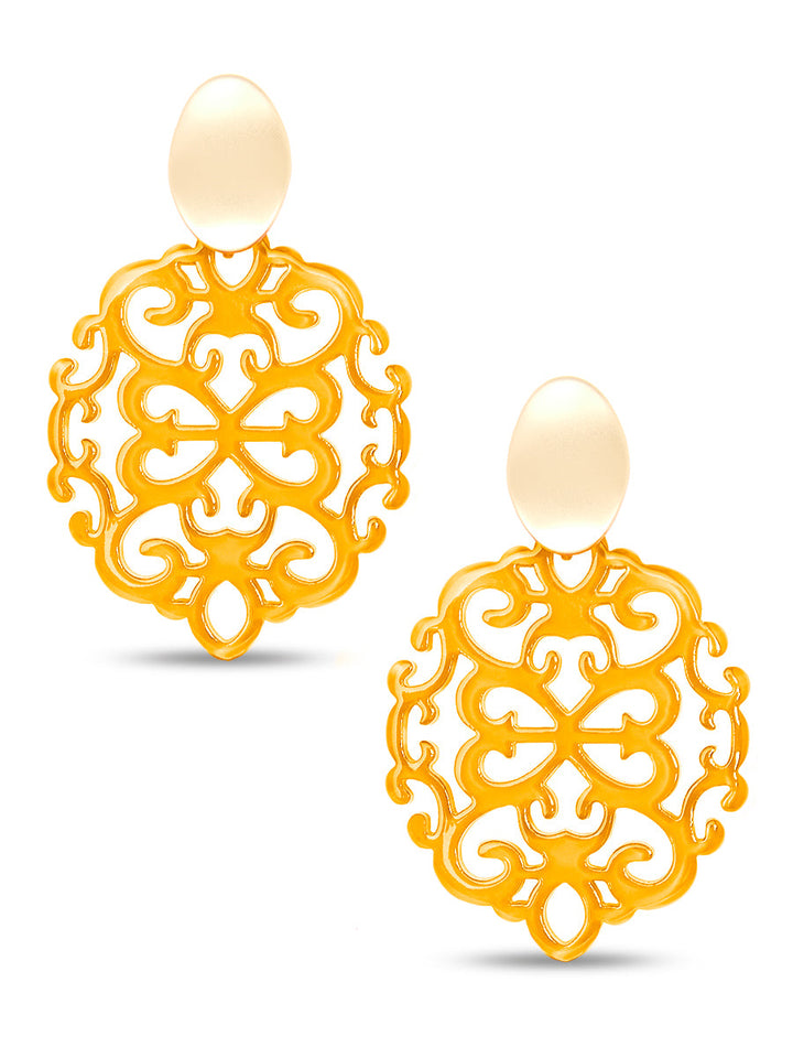 Mia Damask Drop Earring by ZENZII