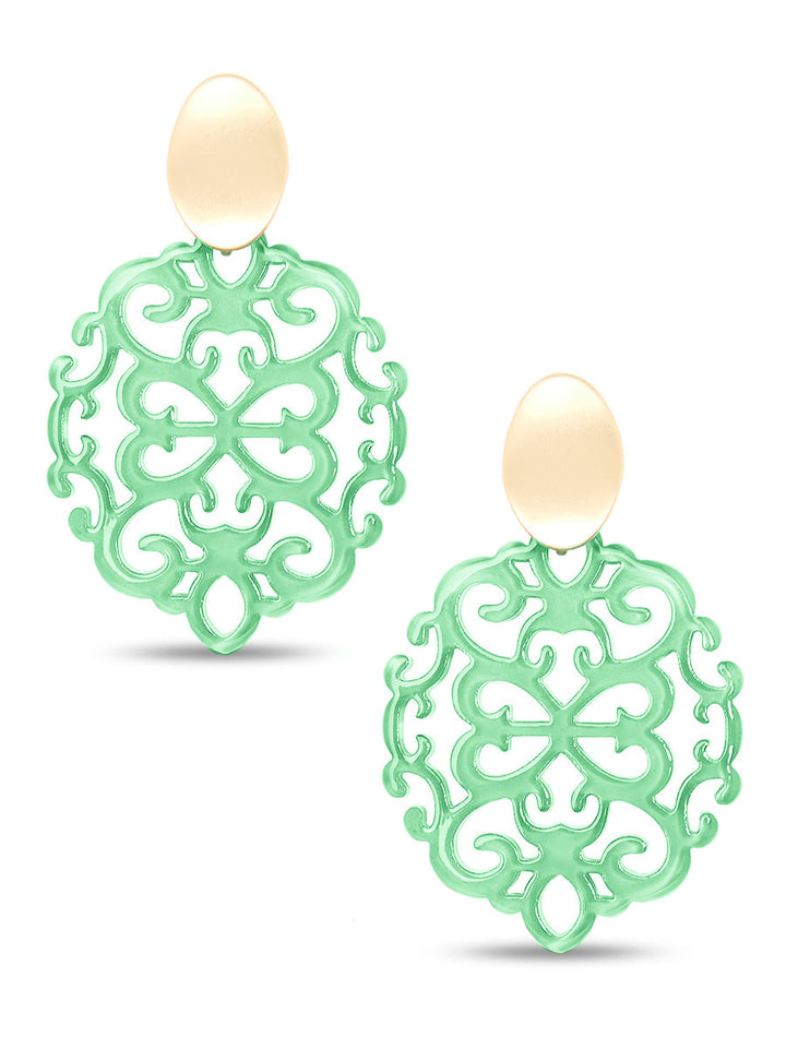 Mia Damask Drop Earring by ZENZII