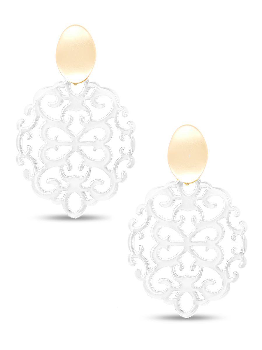 Mia Damask Drop Earring by ZENZII