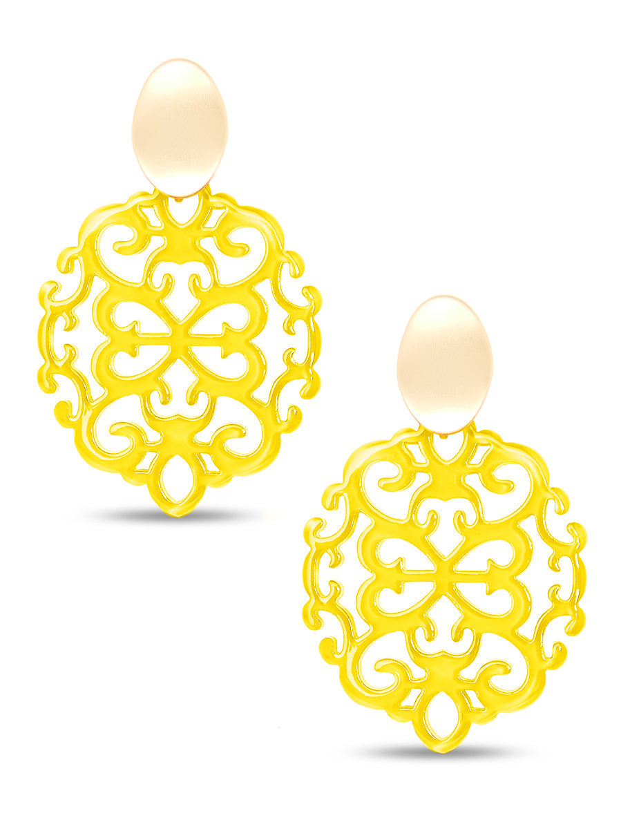 Mia Damask Drop Earring by ZENZII