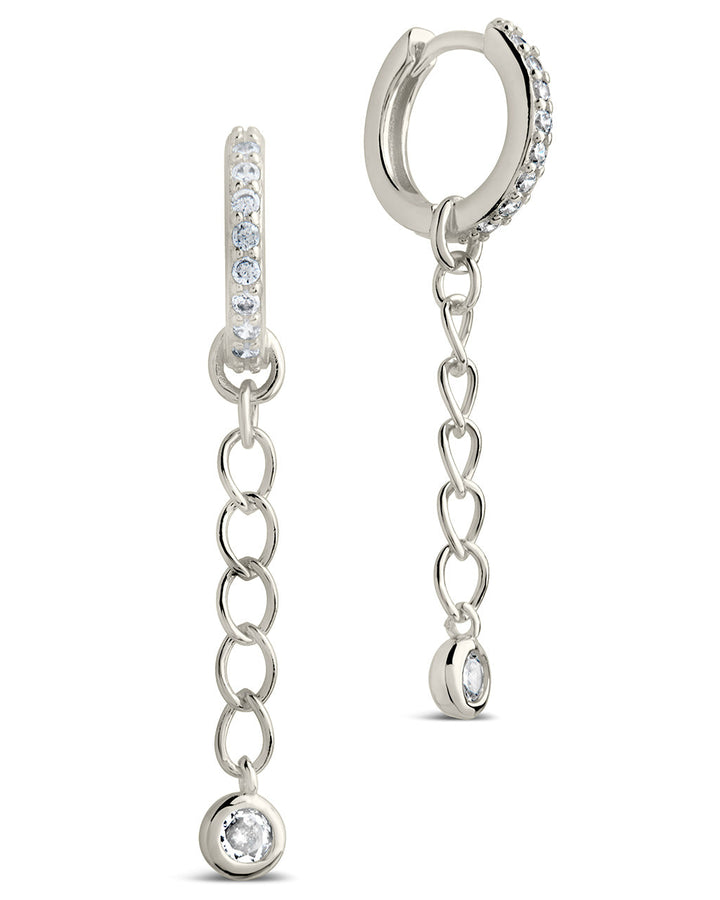 Maxine CZ Micro Dangle Hoop Earrings by Sterling Forever