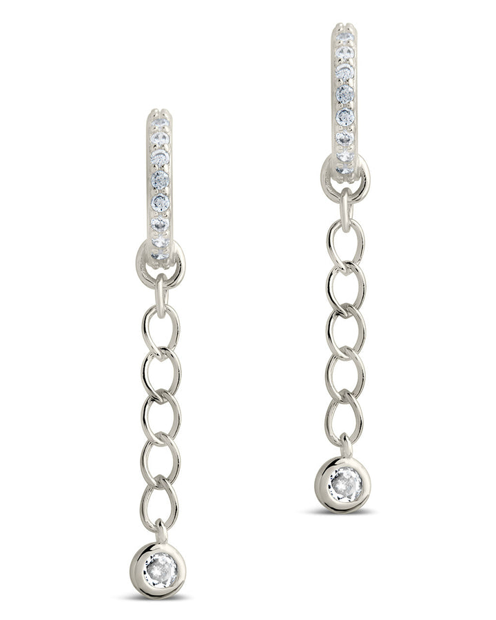 Maxine CZ Micro Dangle Hoop Earrings by Sterling Forever