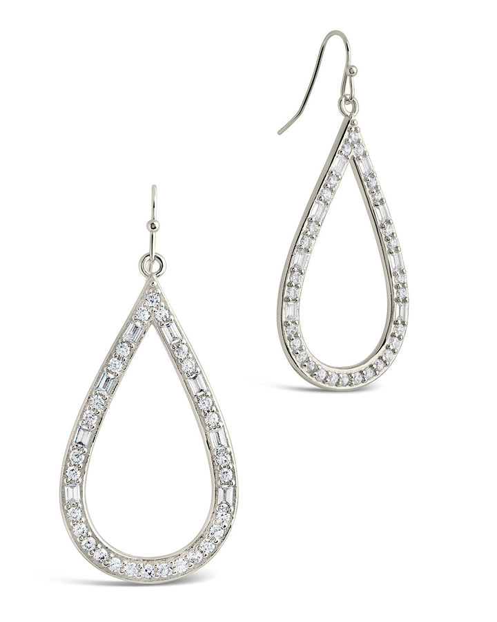 Evangeline CZ Teardrop Hoop Earrings by Sterling Forever