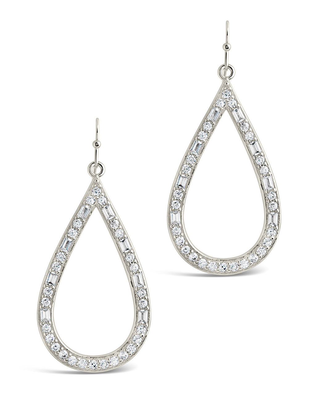 Evangeline CZ Teardrop Hoop Earrings by Sterling Forever