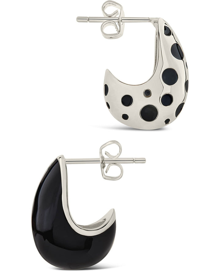 Lisha Enamel Hoop Earrings by Sterling Forever