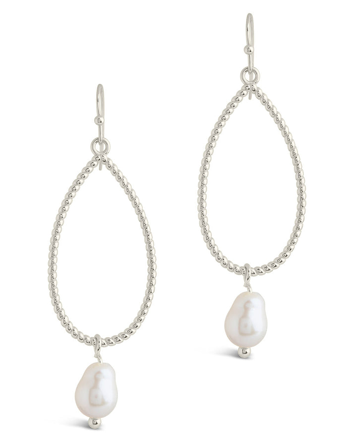 Elyse Pearl & Oval Drop Dangle Earrings by Sterling Forever