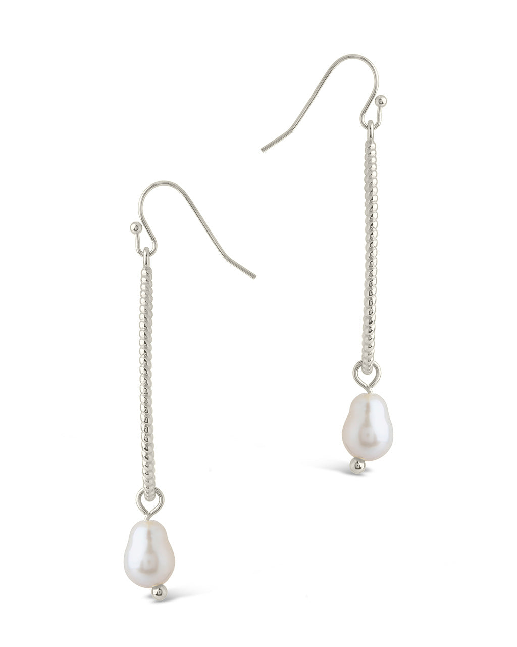 Elyse Pearl & Oval Drop Dangle Earrings by Sterling Forever