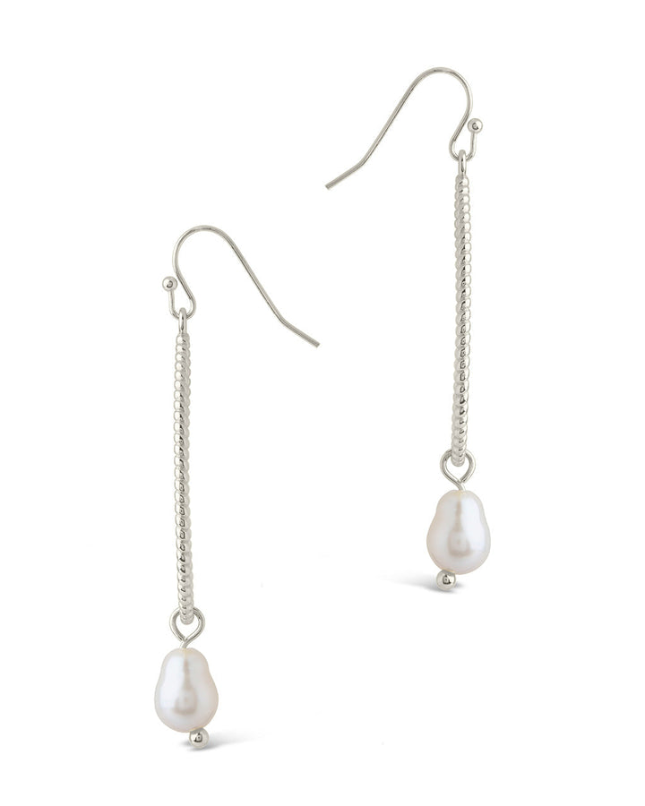 Elyse Pearl & Oval Drop Dangle Earrings by Sterling Forever