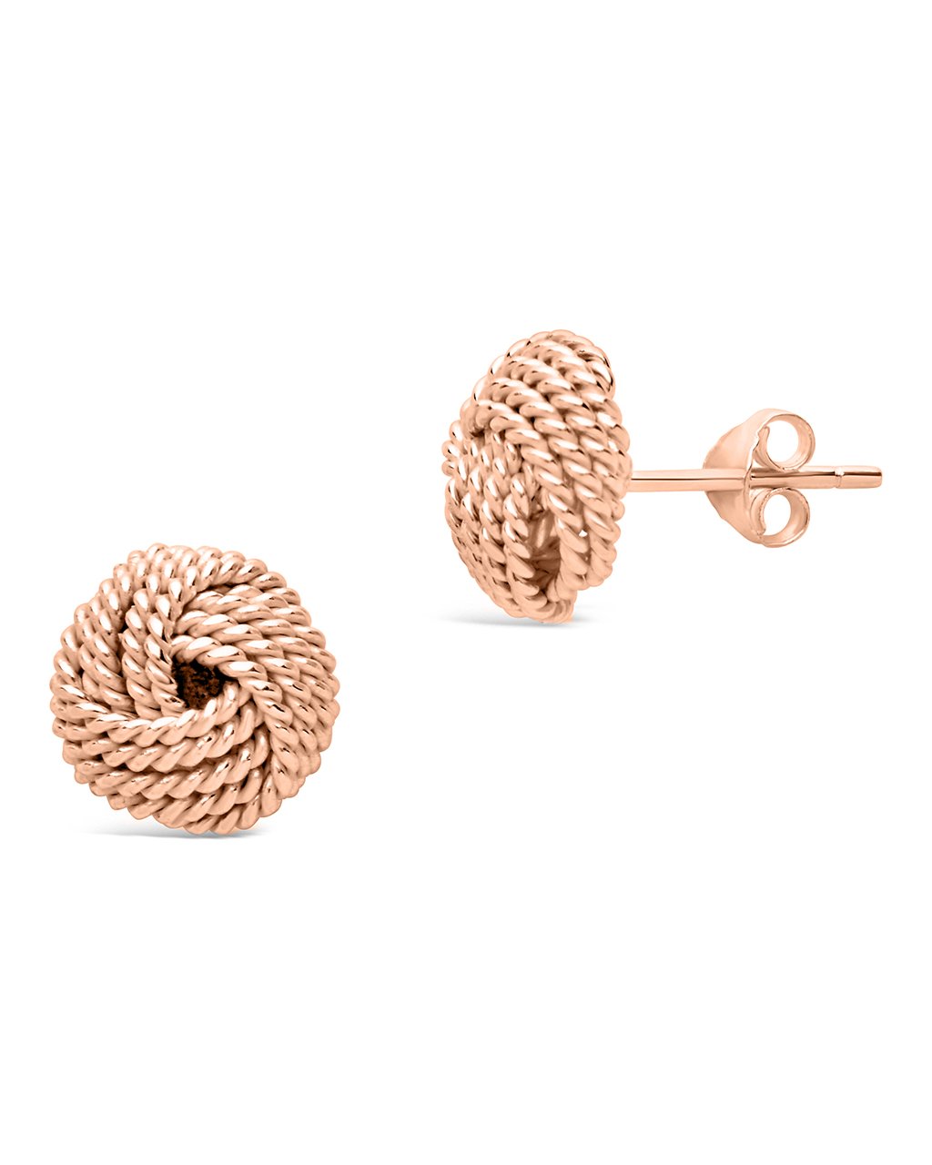 Sterling Silver Textured Knot Mesh Earrings by Sterling Forever