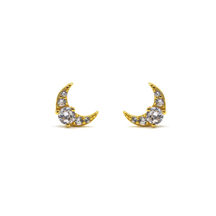 Shiny Cresent Moon Silver Earrings by VicStonenNYC Fine Jewelry