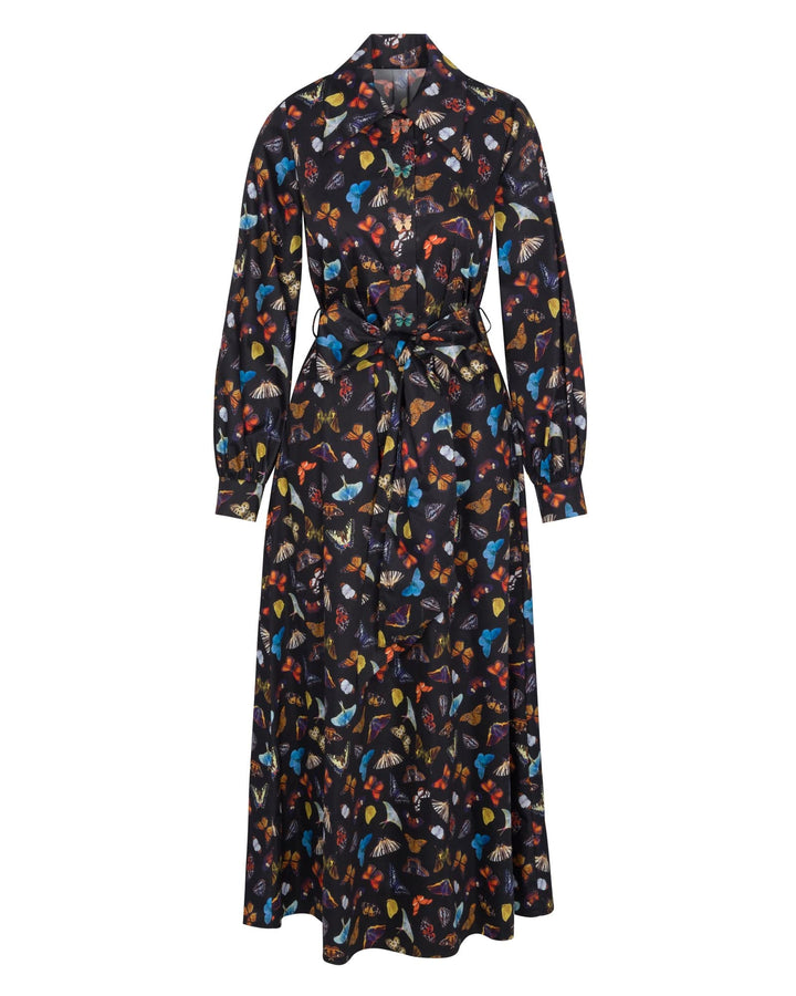 The Butterfly Shirt Maxi Dress - Black by Meghan Fabulous