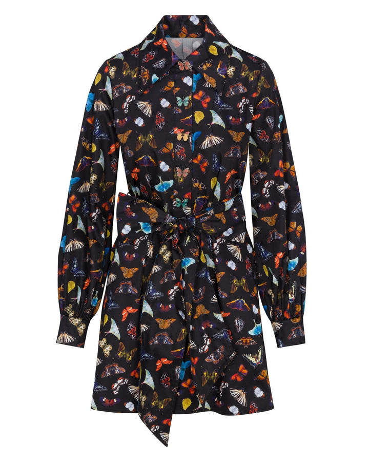 The Butterfly Shirt Dress - Black by Meghan Fabulous