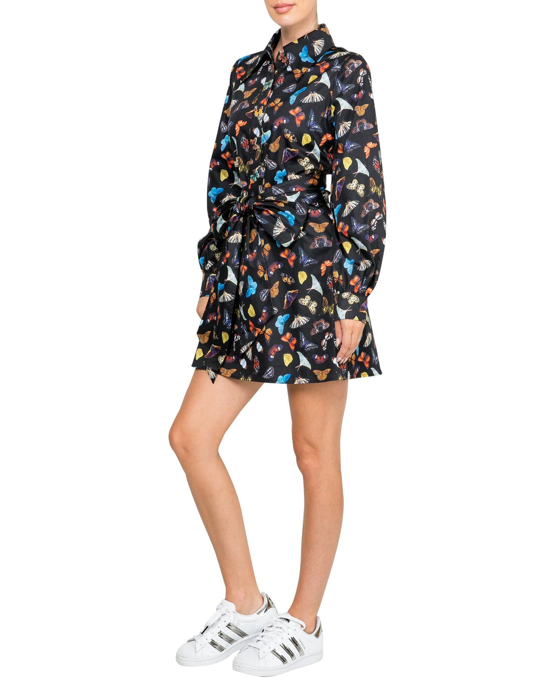 The Butterfly Shirt Dress - Black by Meghan Fabulous