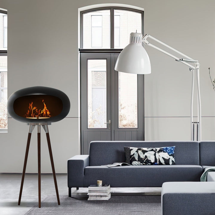 Tripod Indoor + Outdoor Ethanol Fireplace by EP Light