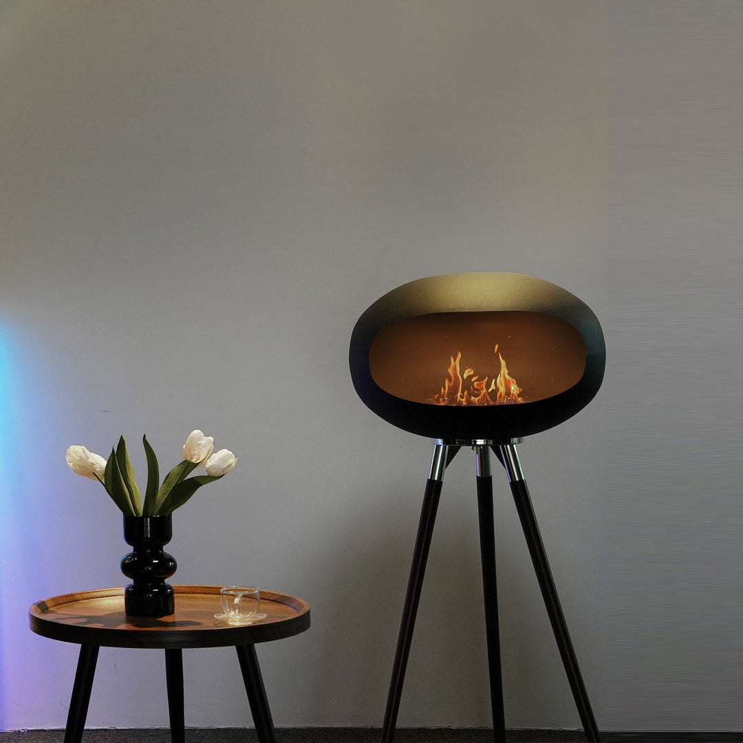 Tripod Indoor + Outdoor Ethanol Fireplace by EP Light