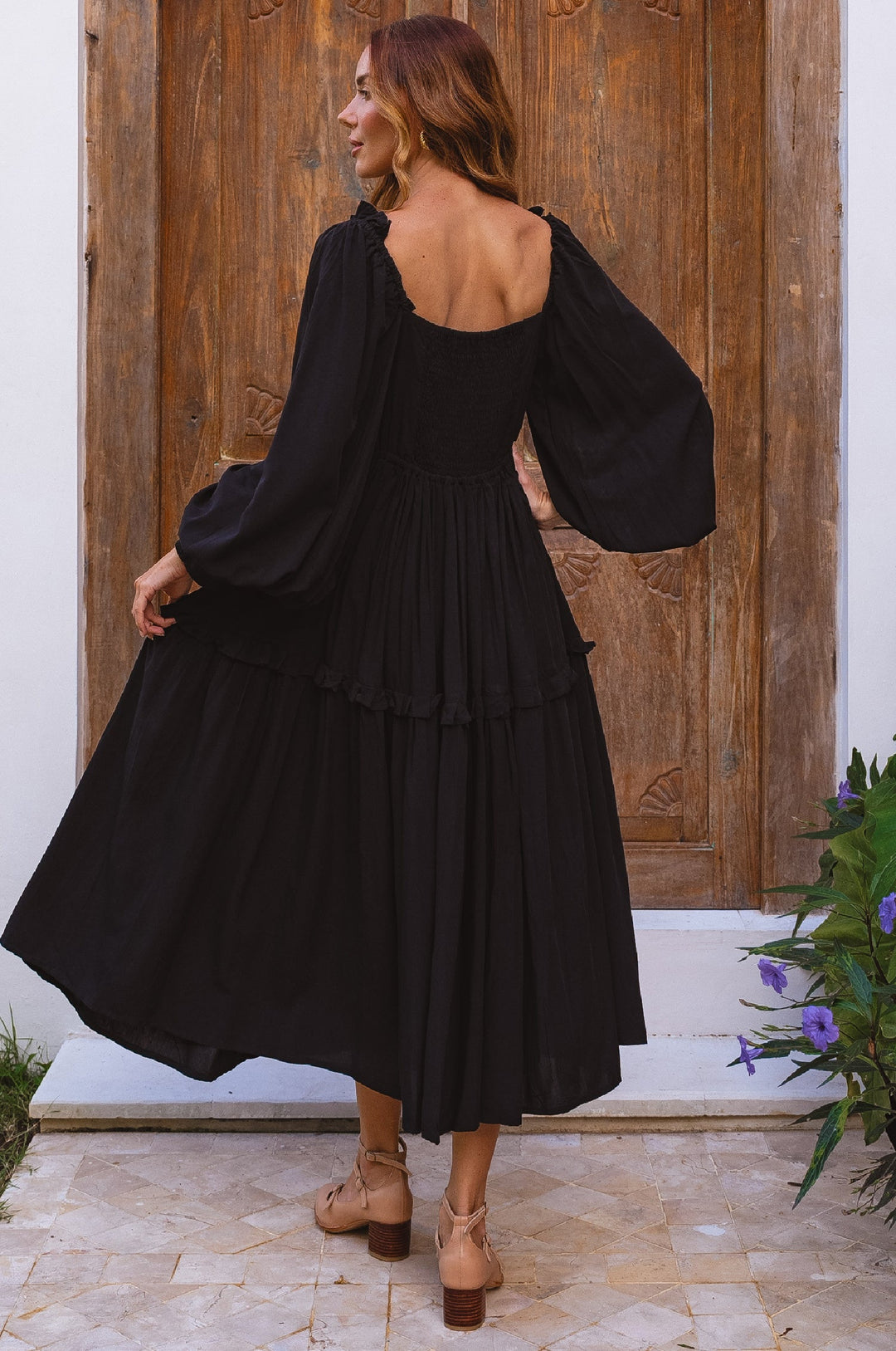 Floriana Long Sleeve Midi Dress by Bali ELF