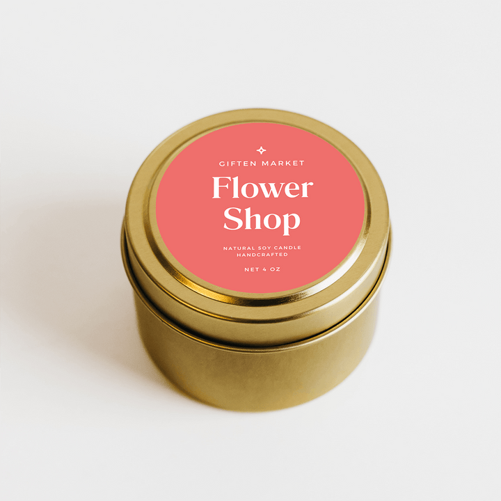 Flower Shop Gold Travel Candle by Giften Market