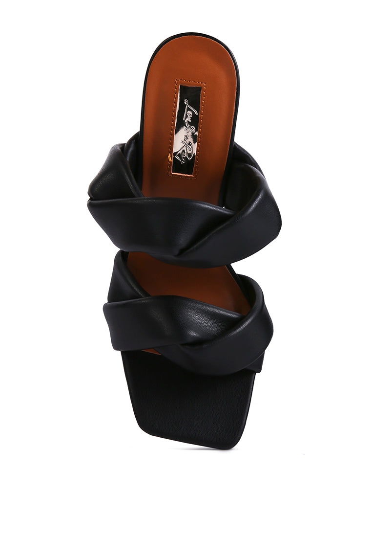 glam girl twisted strap spool heel sandals by London Rag