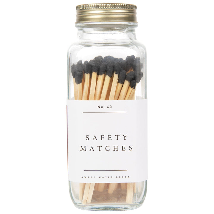 Black Tip Safety Matches - 60 Count, 3.75" by Sweet Water Decor