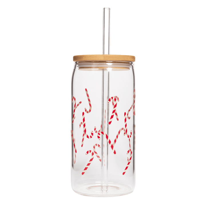 Candy Cane Can Glass - 17 oz by Sweet Water Decor