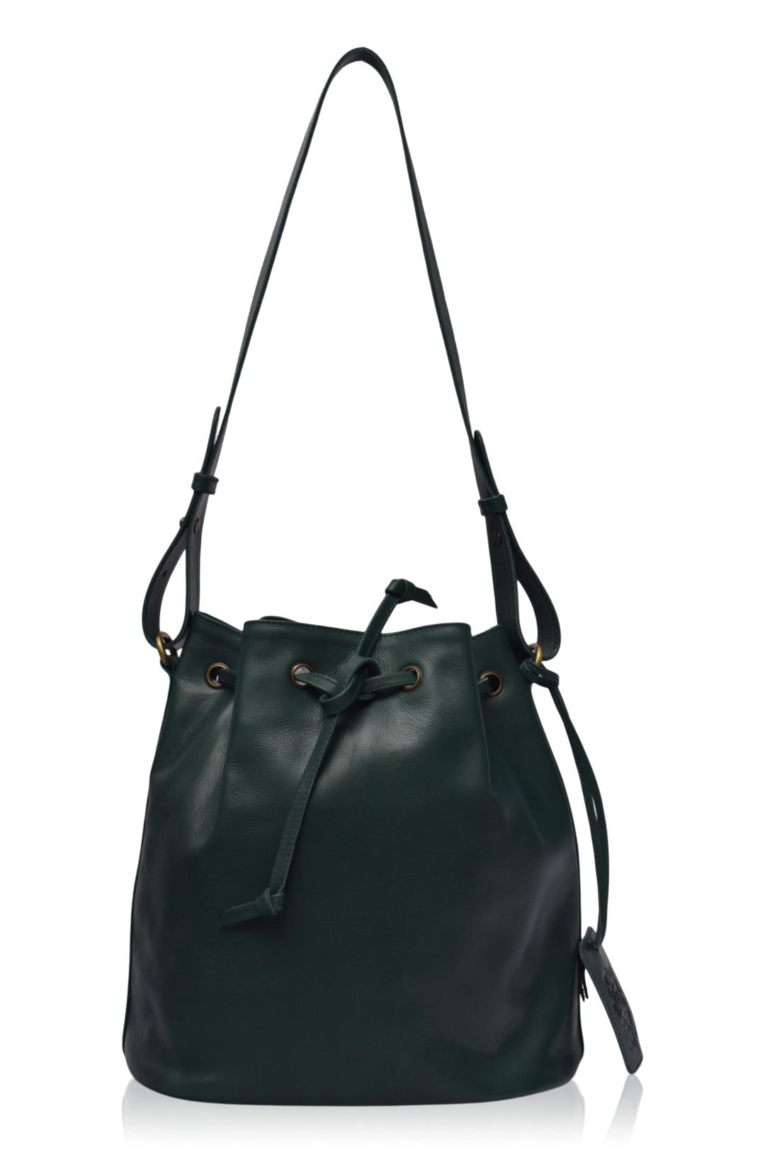 Geneva Drawstring Leather Bag by ELF