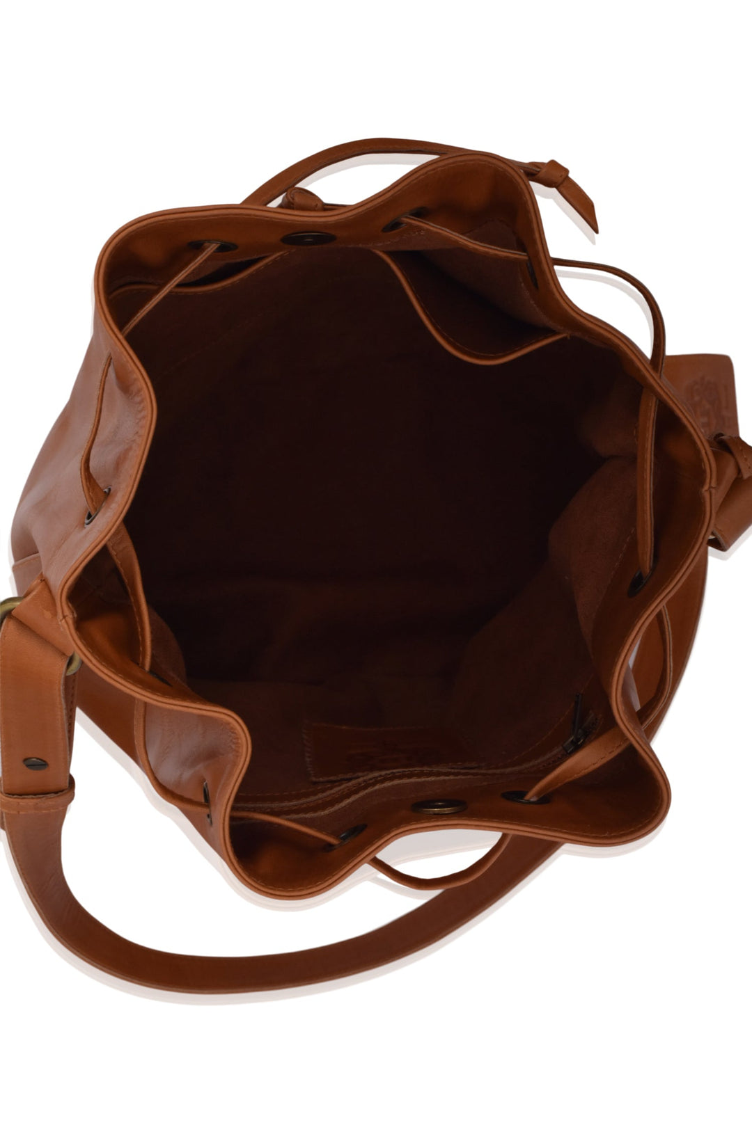 Geneva Drawstring Leather Bag by ELF