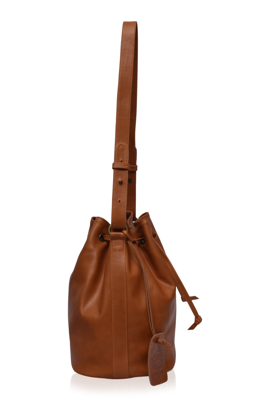 Geneva Drawstring Leather Bag by ELF