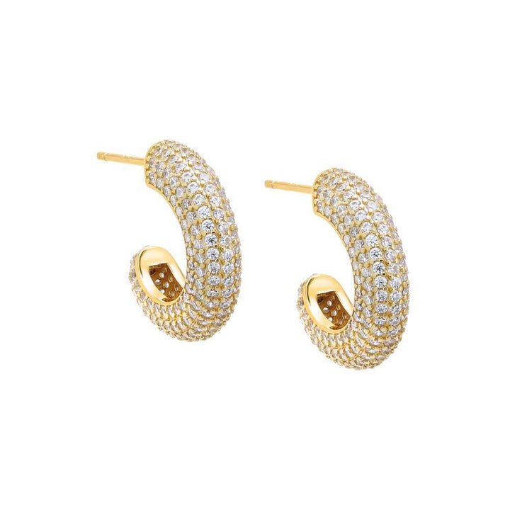 Mini Jumbo Pavé Hoop Earring by By Adina Eden