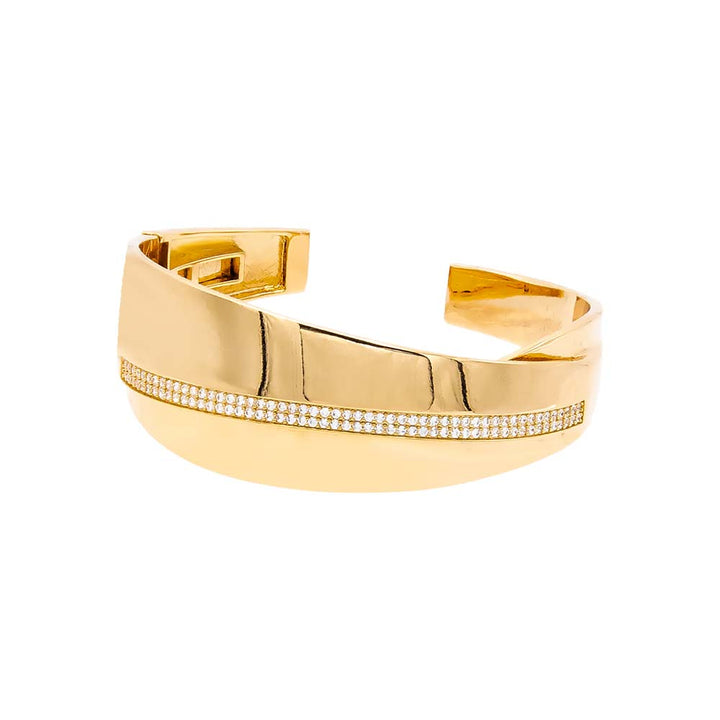 Pave Fancy Intertwined Bangle Bracelet by By Adina Eden