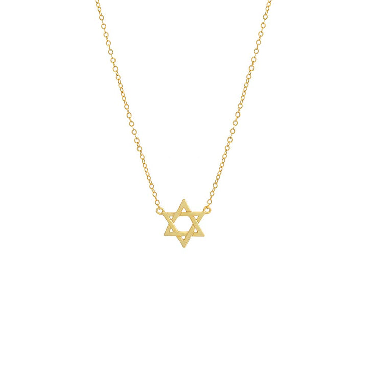 Solid Star Of David Necklace by By Adina Eden