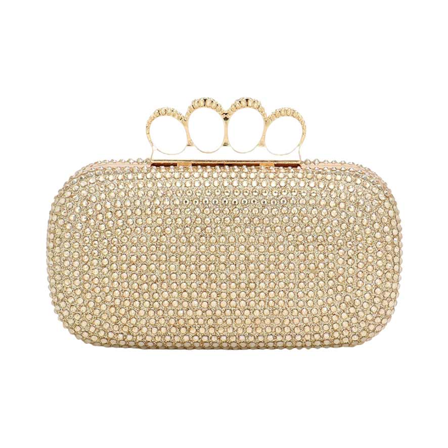 Bling Rectangle Evening Clutch Crossbody Bag by Madeline Love