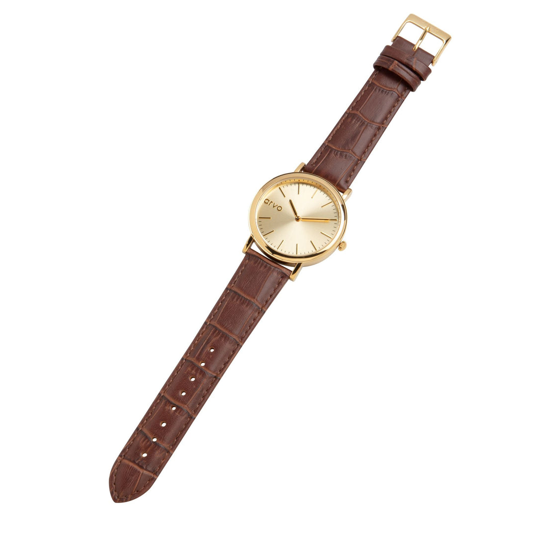 Arvo Gold Time Sawyer Watch - Alligator Band by Arvo