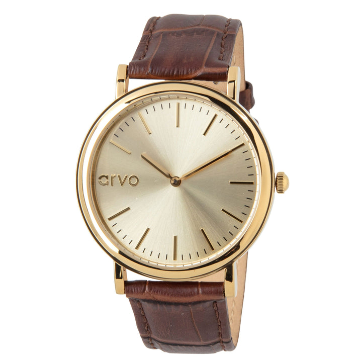 Arvo Gold Time Sawyer Watch - Alligator Band by Arvo